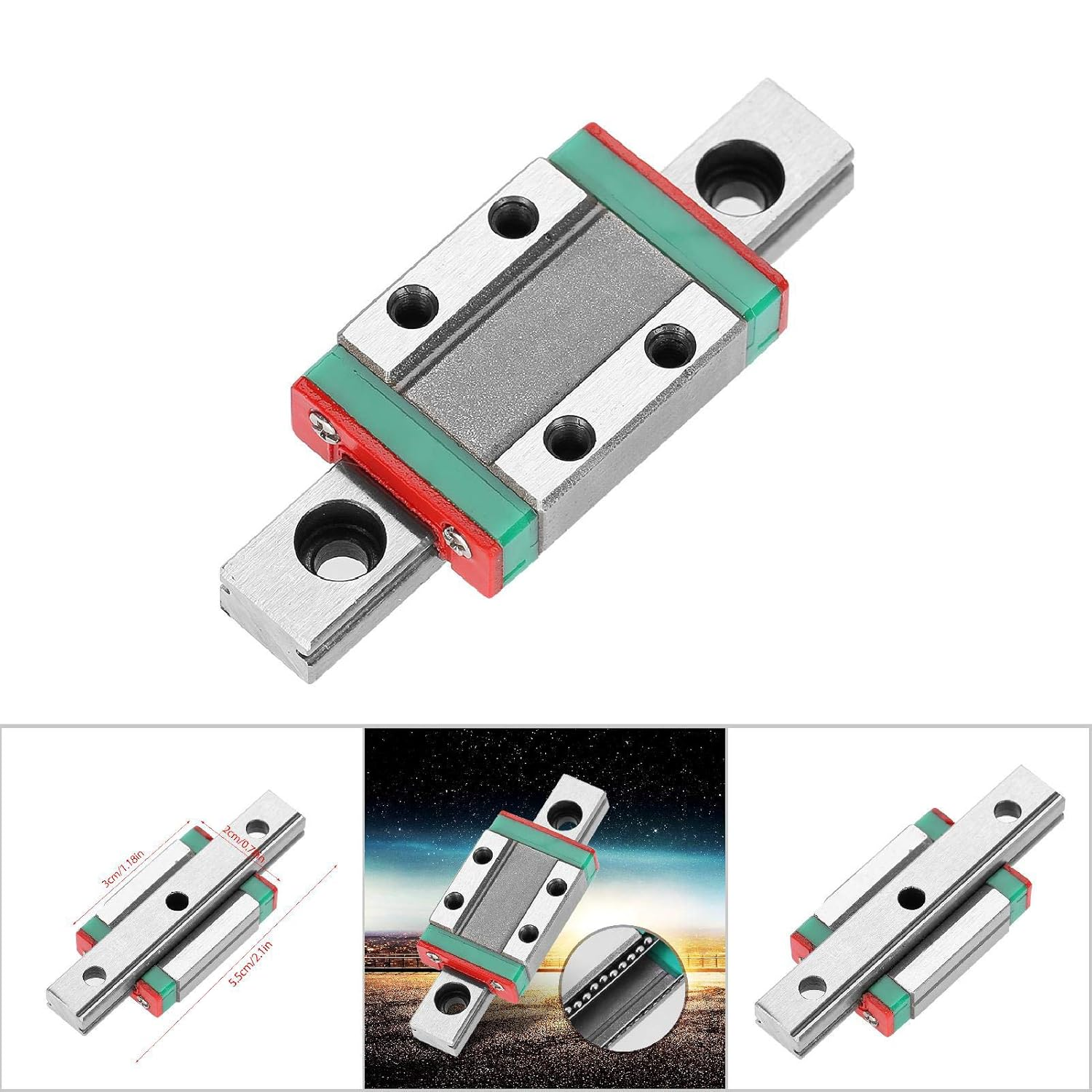 Viagasafamido 9Mm LML9B Miniature Linear Rail Guide, Slide Rail for Automatic Devices, Small Size & Low Weight, 4-Point Design, Storage Steel with Lubricating System (55) image number 6