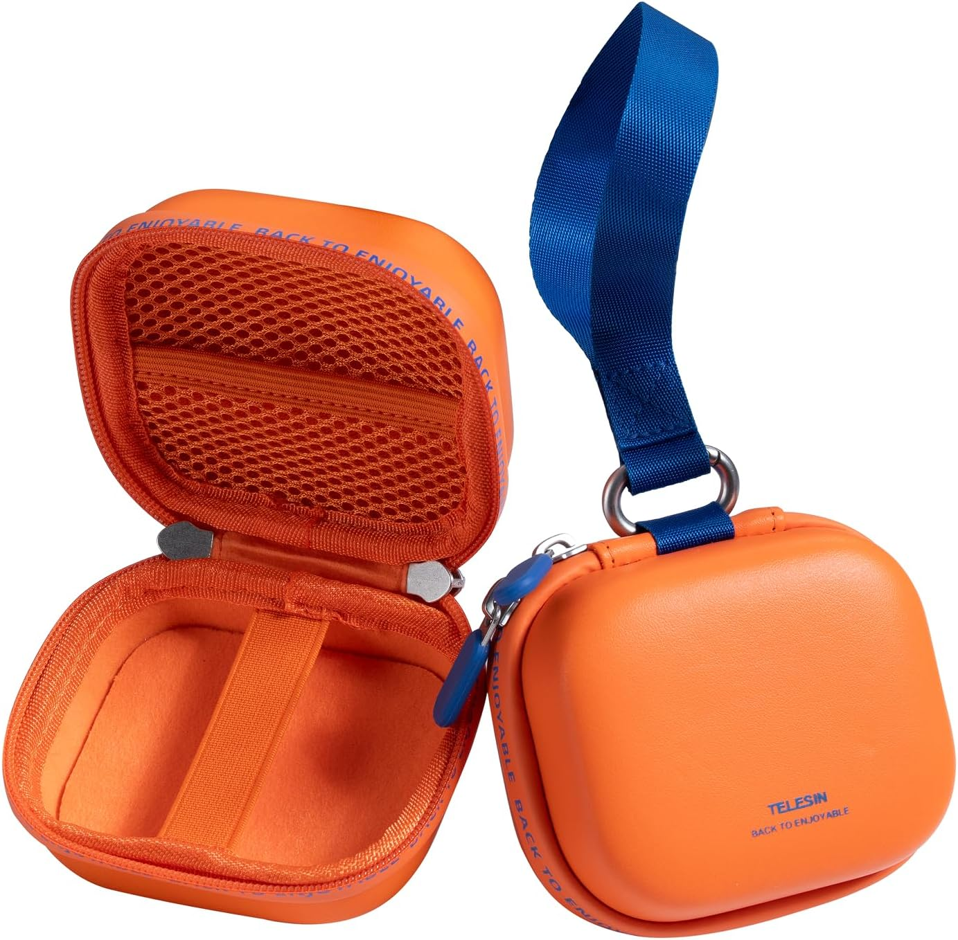 TELESIN Disadv Portable Mini Carrying Case for Hero/Ace Pro/Dji OSMO/360 Cameras, Waterproof Hard Shell Travel Storage Case for Action Cameras and Accessories, Black