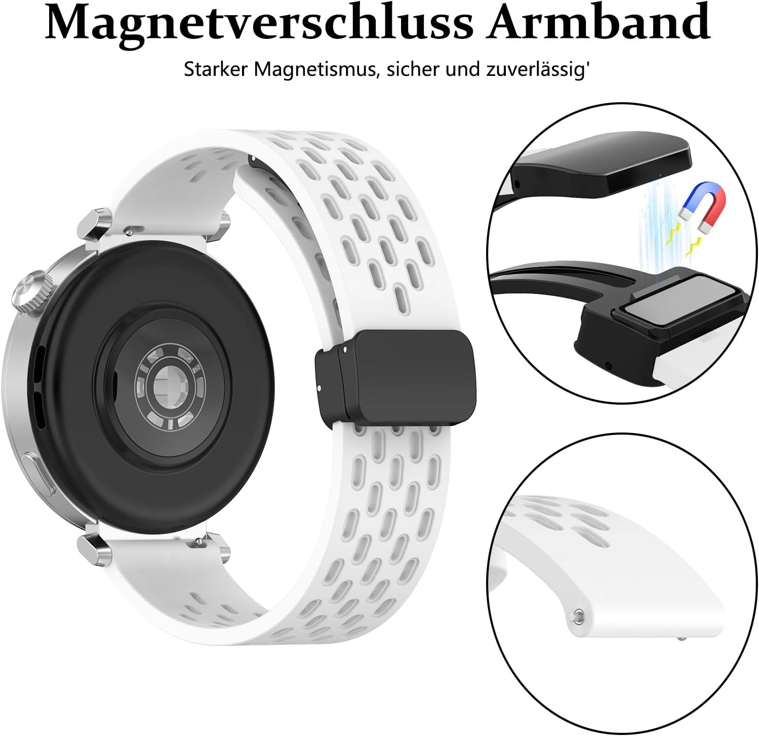 Hiseus Strap Compatible with Huawei Watch GT 6 41 Mm / 6 46 Mm / 6 Pro Silicone Sports Watch Strap image number 6