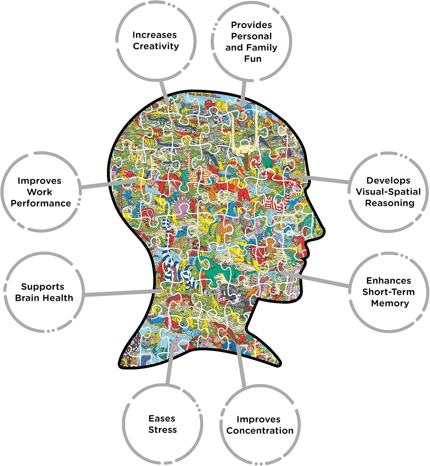 AQUARIUS Where'S Waldo Dinosaurs 1,000Pc Puzzle image number 1