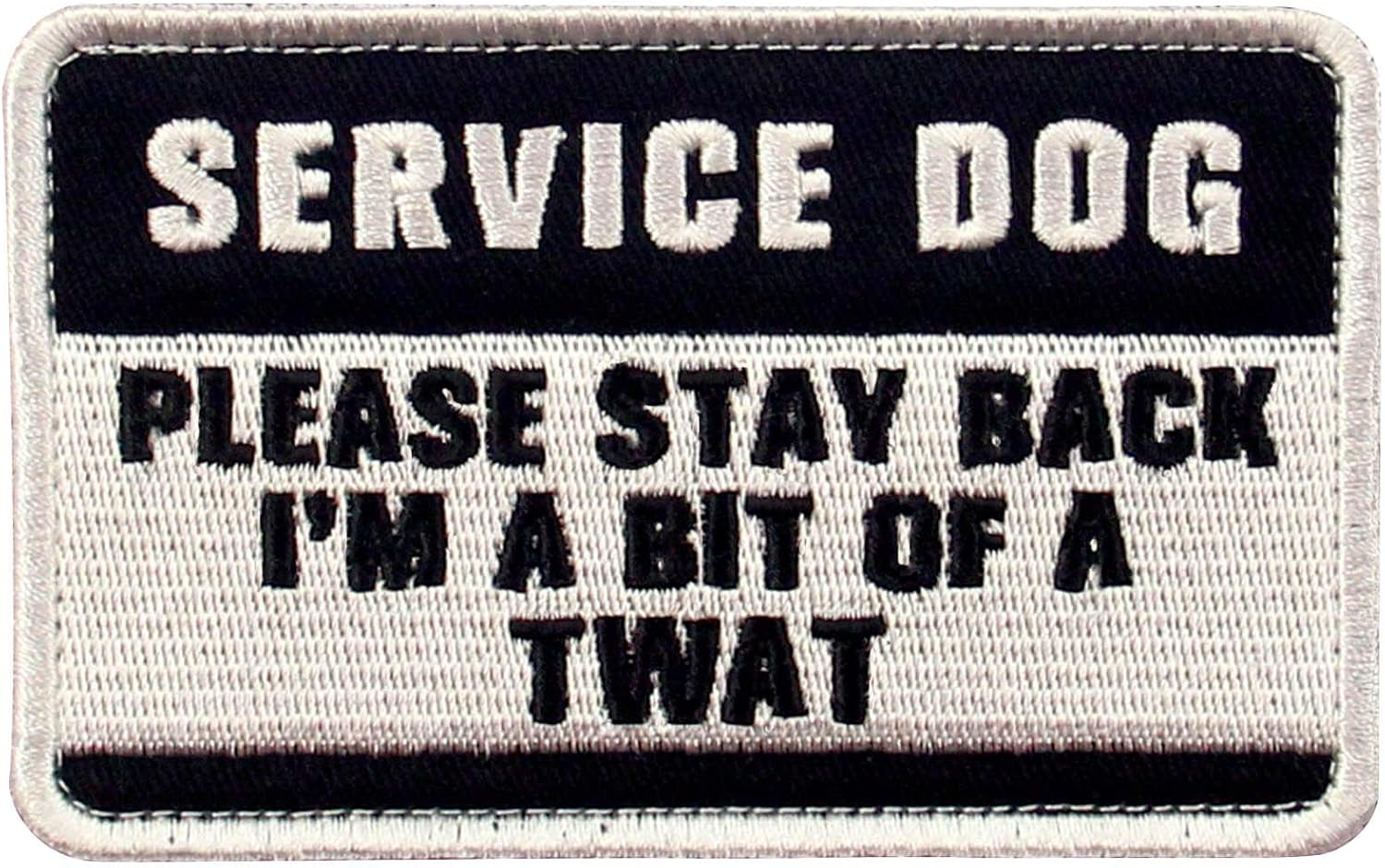 Tailwag Planet Rescue Dog Nervous Give Me Space Morale Tactical Patch Embroidered Badge Fastener Hook & Loop Emblem