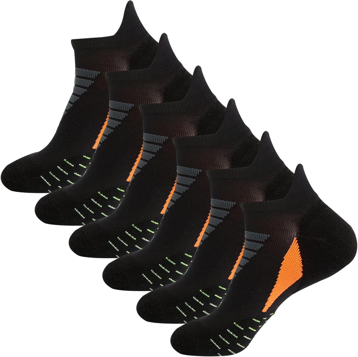 Dress Cici Men'S Cushioned Low Cut Socks with Heel Tab, Nylon Athletic Ankle Socks (3 Pack)