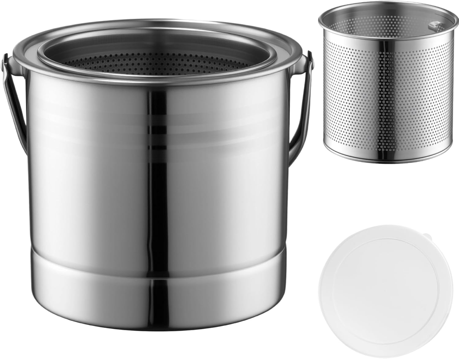 QITIUNLXY Paint Brush Cleaner Tools- Stainless Steel Brush Washer with Removable Strainer & Dust-Proof Lid, Large Capacity Rinse Cup 58 Oz for Oil/Acrylic/Watercolor Brushes image number 6