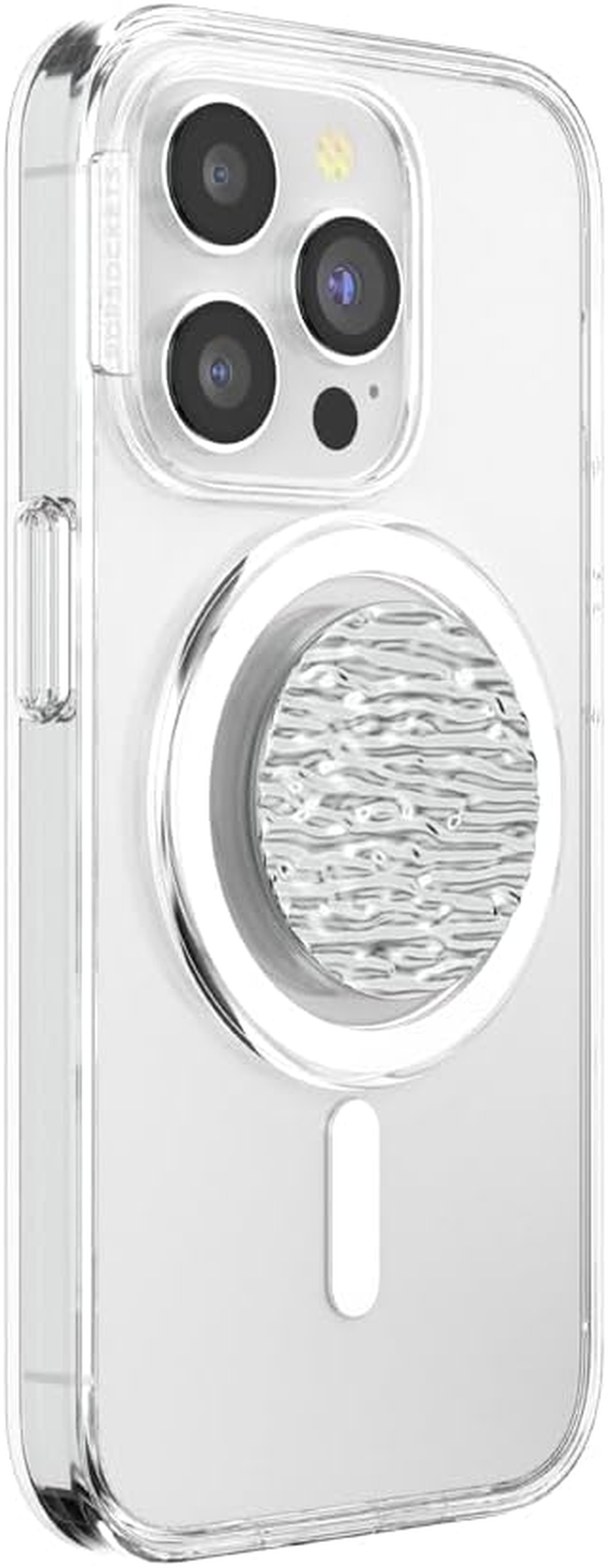 Popsockets round Phone Grip Compatible with Magsafe, Adapter Ring Included, Phone Holder, Wireless Charging Compatible - FATA Morgana Chrome image number 6