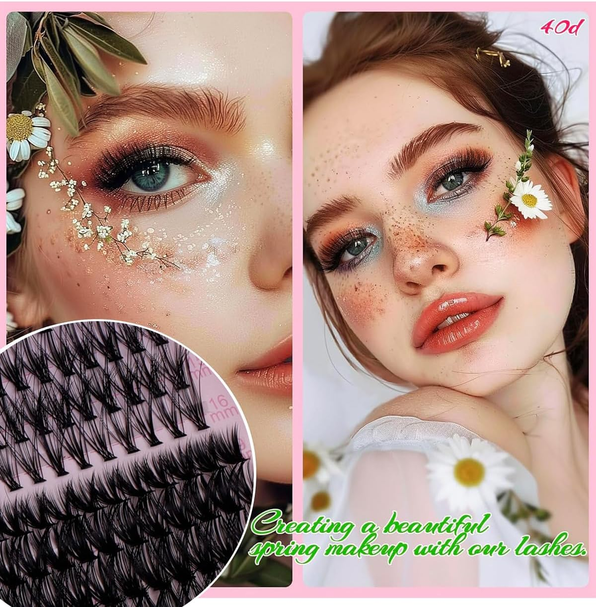 DIY Lash Extension Kit 320Pcs Lash Clusters Eyelash Extension Kit with Lash Bond and Seal Waterproof Lash Applicator Individual Lashes Apply at Home Easy(20D+50D-9-16Mix Kit) image number 3
