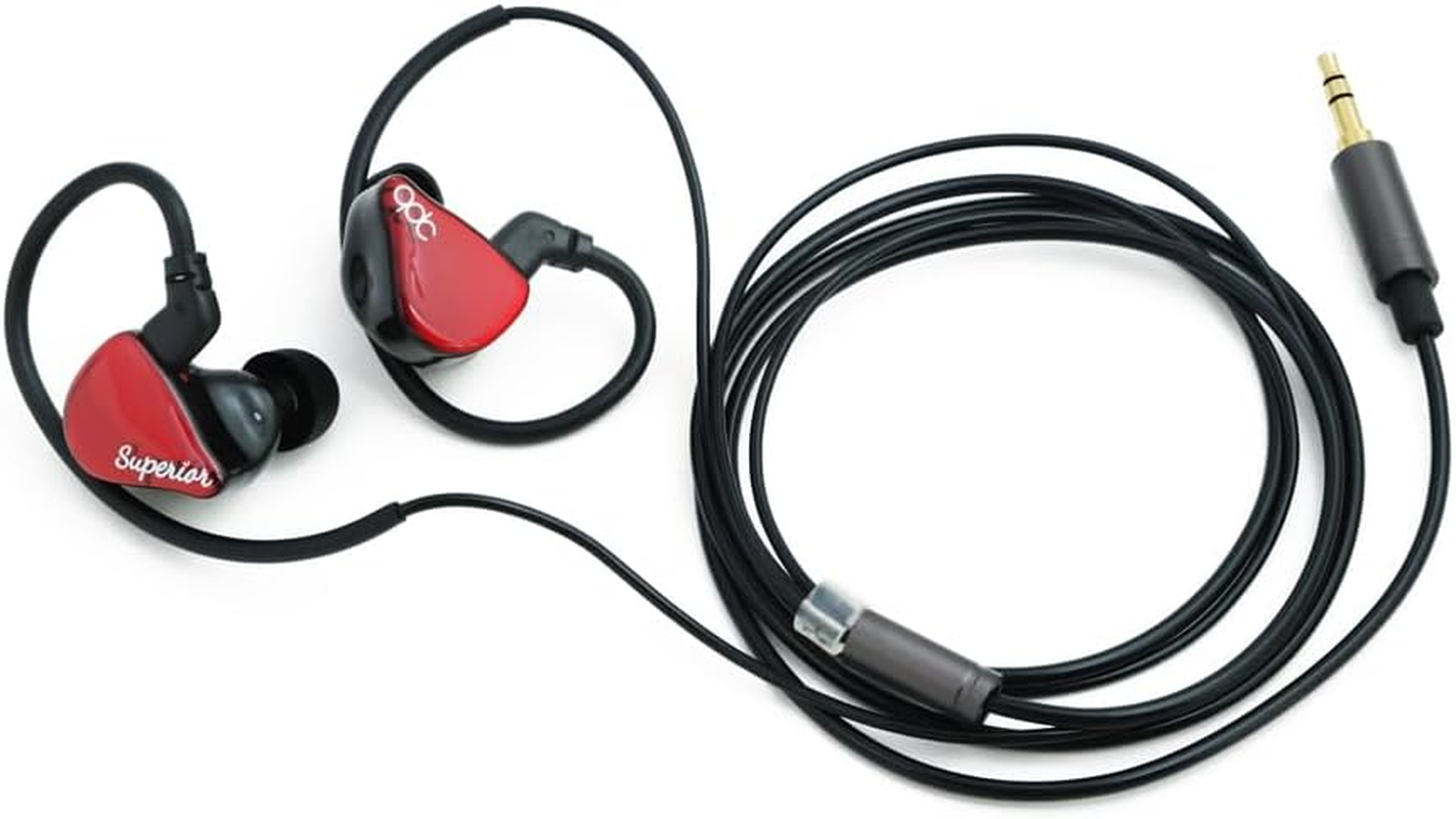 Qdc Superior Vermilion Red (QDC-SUPERIOR-RD Earbuds with 0.4 Inch (10 Mm) Single Full Range Dynamic Driver) Coaxial Dual Magnetic Circuit & Dual Cavity Construction Uses Iem2Pin Connector High image number 6