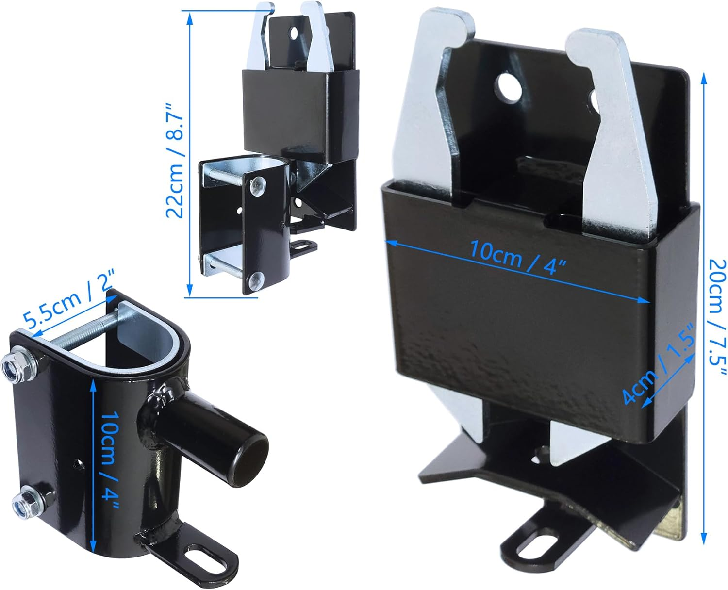 2 Way Farm Gate Latch for Metal Gates Livestock Cattle Gate Latches Hardware Use for Horse Corrals Ranches Etc. (1, Black) image number 1