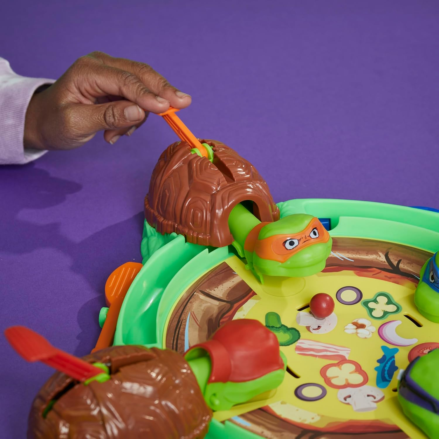 Hungry Hungry Hippos: Teenage Mutant Ninja Turtles Edition Game | Ages 4 and up | 2 to 4 Players | Kids Board Games | Gifts for Preschoolers image number 6