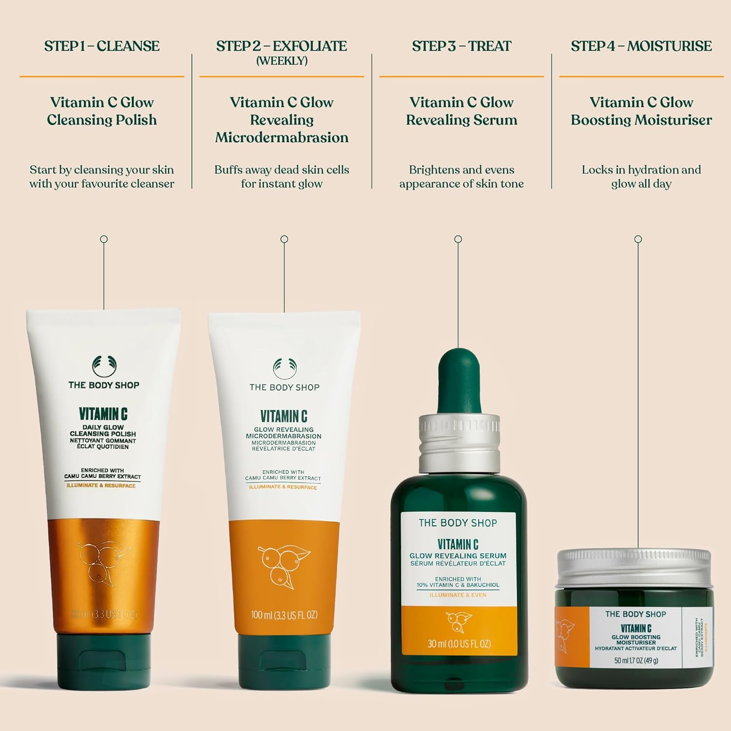 The Body Shop Vitamin C Glow Boosting Microdermabrasion, 3.3 Fluid Ounce image number 2