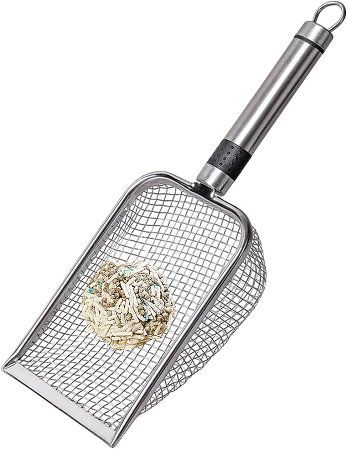 Cat Litter Box Scooper, Stainless Steel Kitten Scooper, Litter Box Scoop for Poop Sifting, Non-Stick Large Scooper with Long Handle for Litter Box and Kitten Pooper Lifter Jmedic image number 4