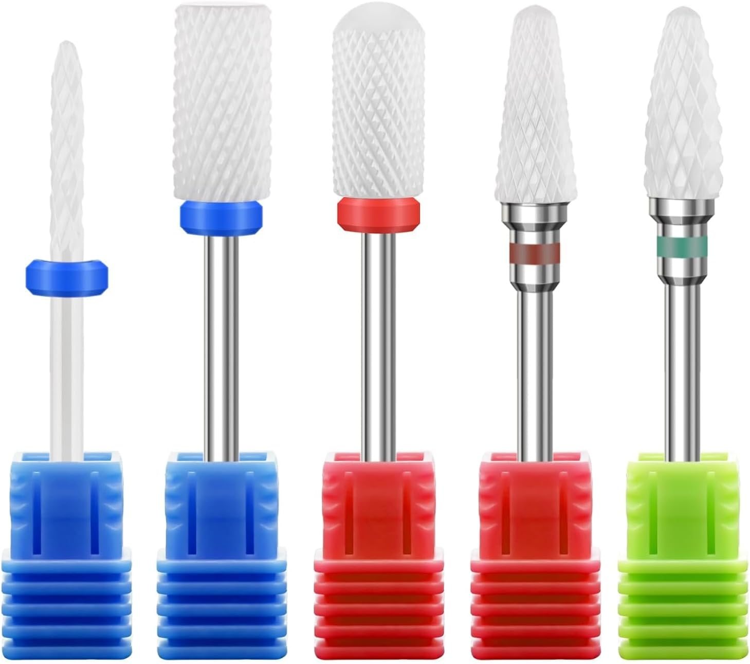 Yisis Nail Drill Bits, 135 Pcs Sanding Bands for Nail Drill, Nail Tips for Drill Bits Nail Tech, Mix 80#120#180#240# Fine Grit File Sanding Bands for Acrylic Gel Manicures Pedicure