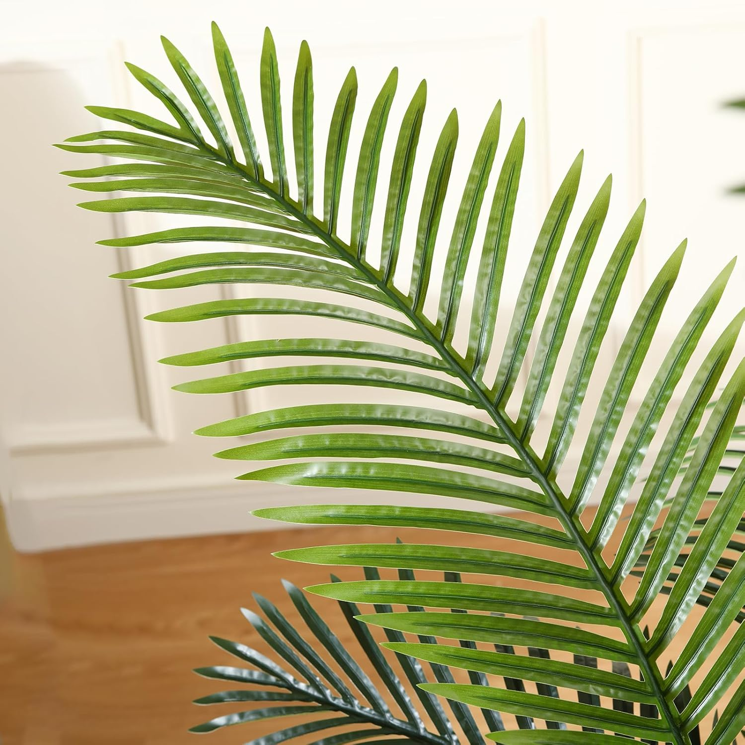 5Ft Artificial Palm Tree for Home Decor,Fake Palm Tree with 17 Trunks Faux Plant with Pot for Indoor Outdoor House Living Room Office Porch Garden image number 3