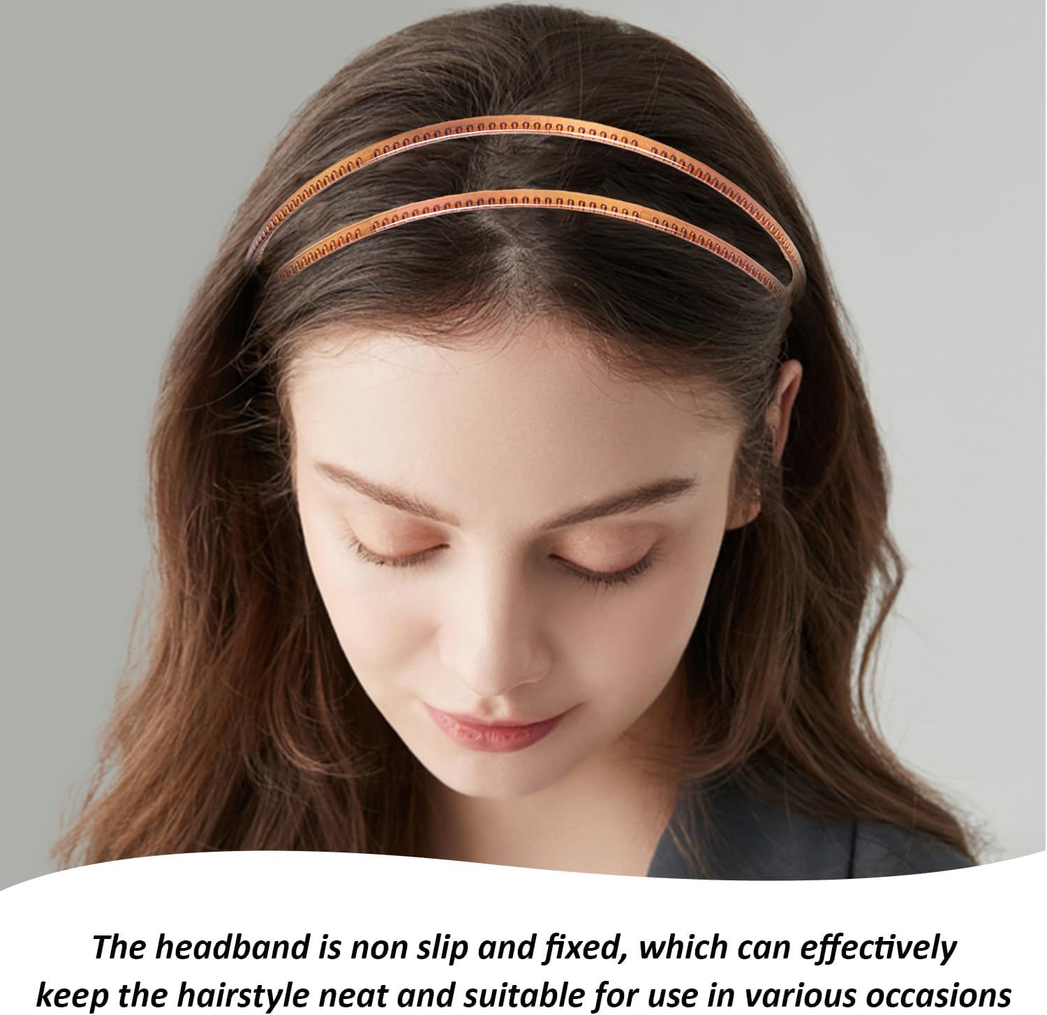2 Pieces with Teeth Headbands, 2 Pieces Made of Plastic Hair Pins, Simple and Fashionable, Universal for Men and Women, Non-Slip Headwear, Creative Multifunctional Hair Accessories