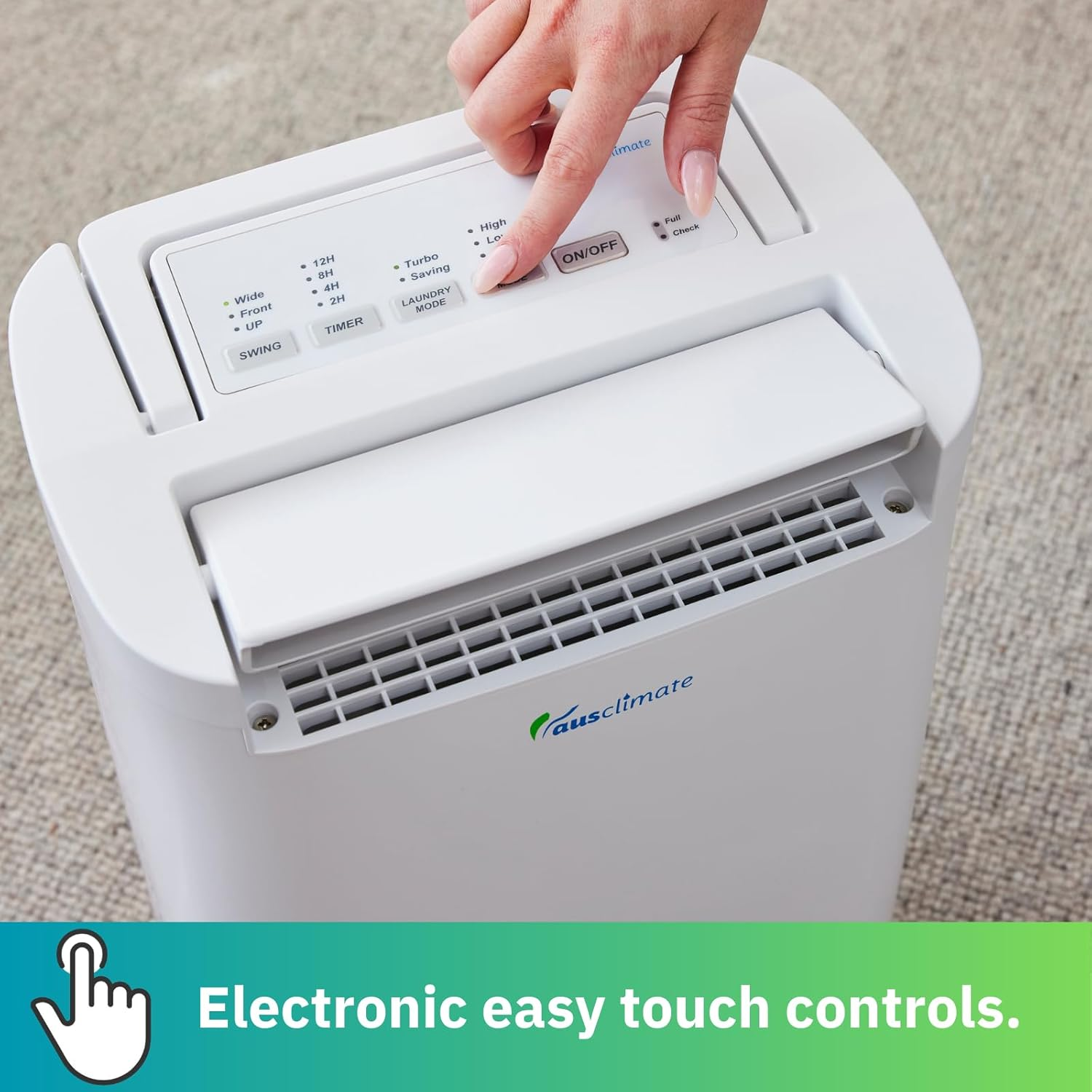 Ausclimate Cool Seasons Premium 10L Desiccant Dehumidifier AU1910DD, Suitable for Areas up to 50M2, with Laundry Mode and 3L Water Tank, White image number 6