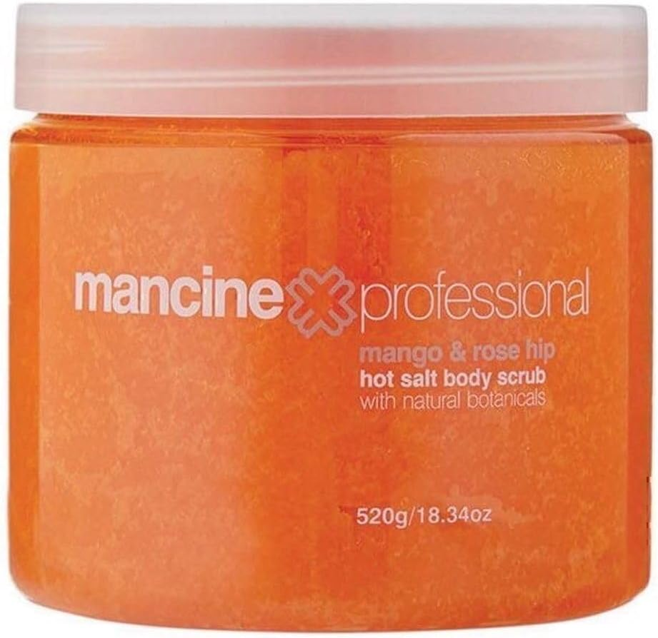 Mancine Hot Salt Body Scrub, Mango and Rosehip Oil, 520 Grams Tub, Each (P17744)