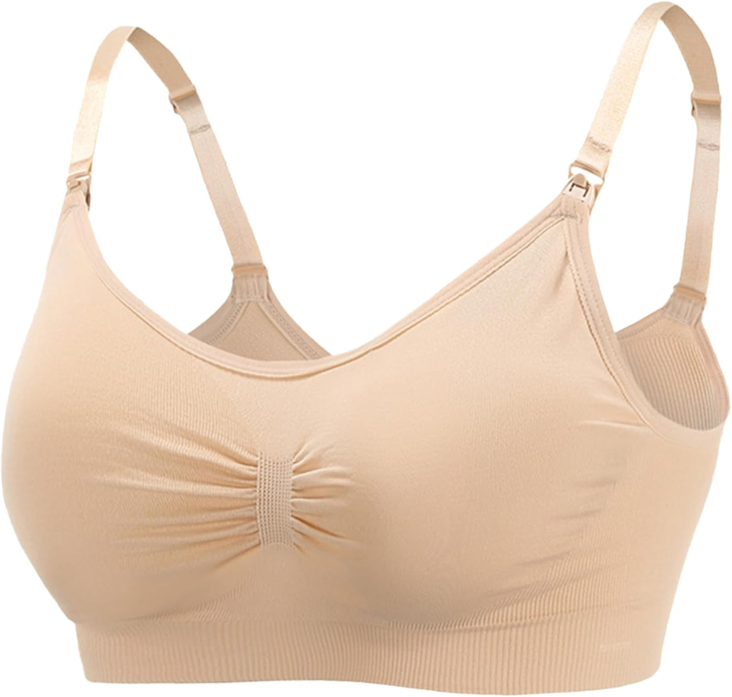 Dress Cici Nursing Bra Wireless - Breastfeeding Clasp Full Coverage for Pregnant Mom