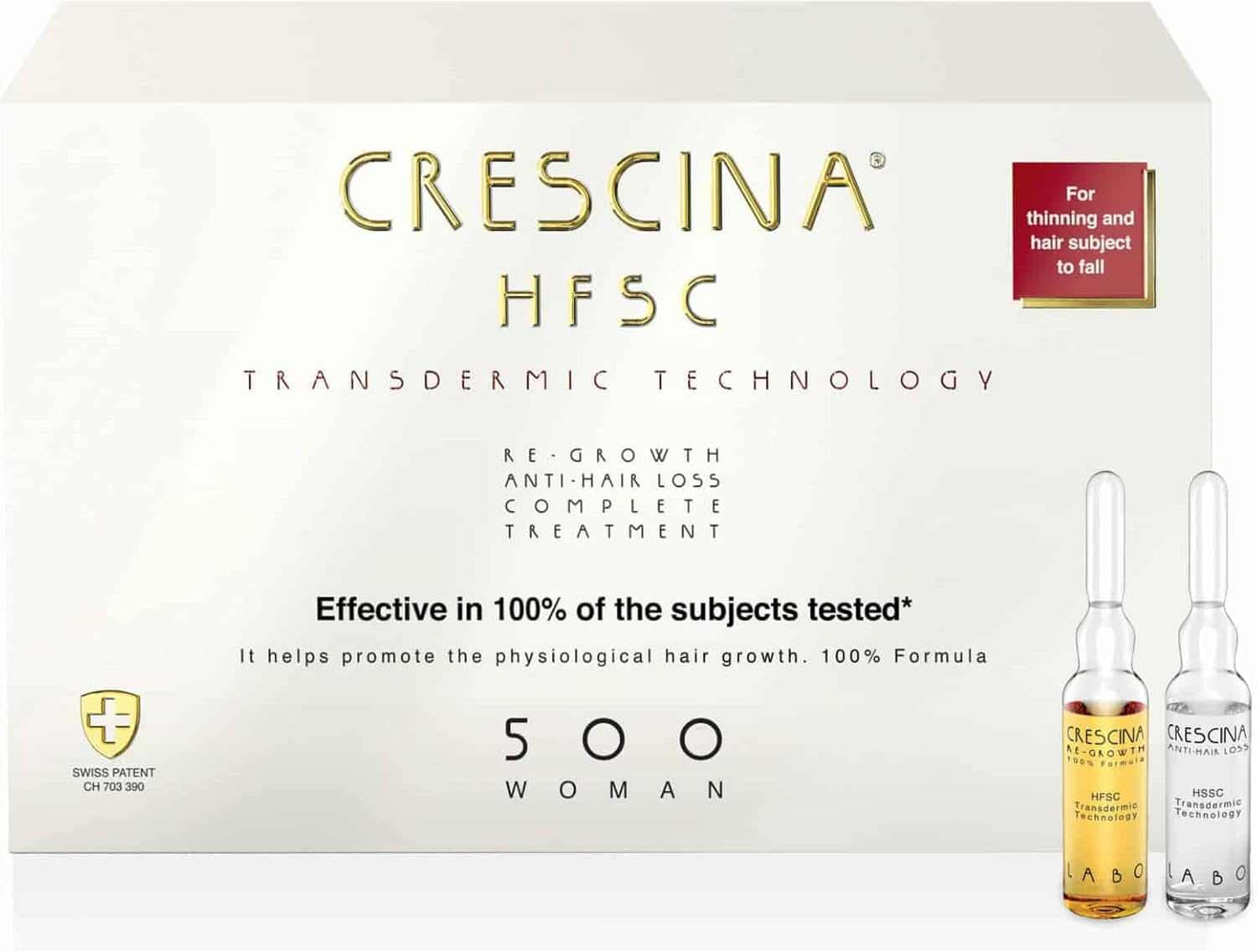 CRESCINA HFSC TRANSDERMIC Technology Ampoule Complex for Restoring Hair Growth and against Hair Loss, 500, N 20+20 image number 4