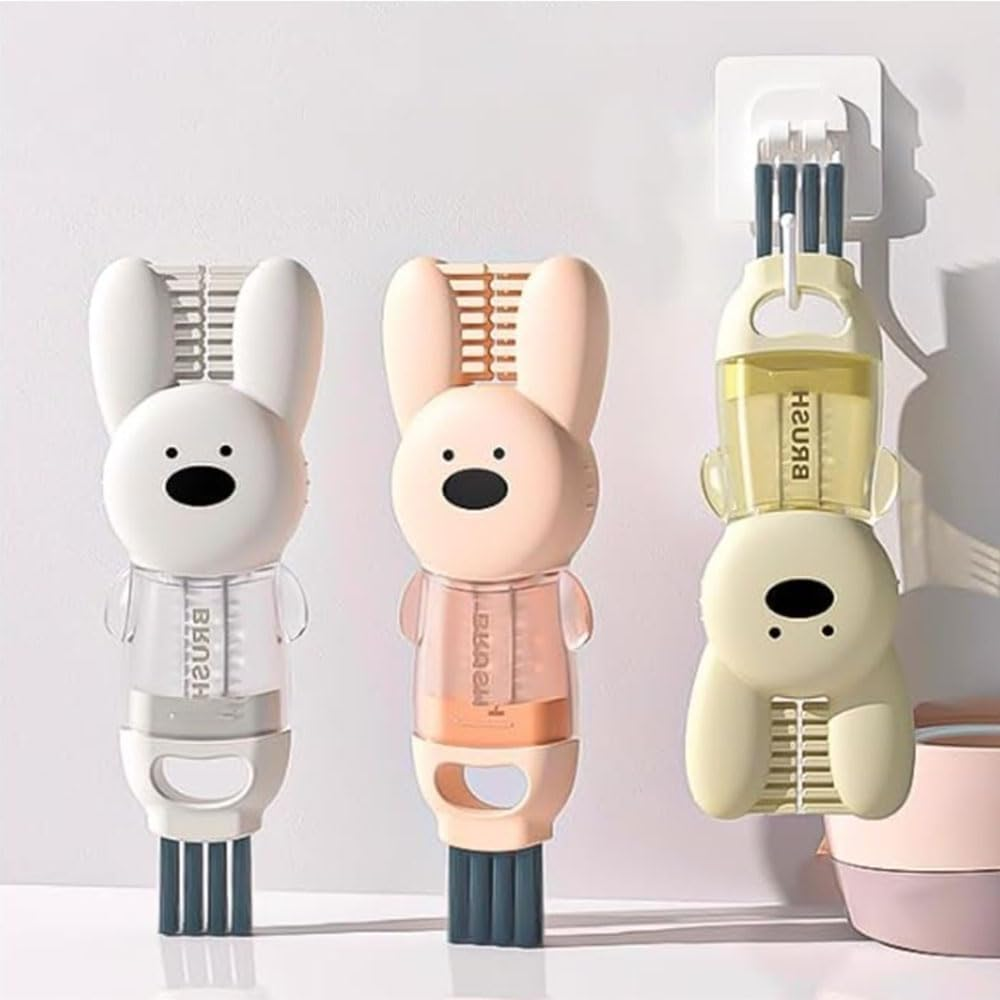 DWYYWSM 3 PCS Bottle Brush Upgrade 4 in 1 Cup Lid Gap Cleaning Brush Set, Multifunctional Insulation Bottle Cleaning Tools image number 4