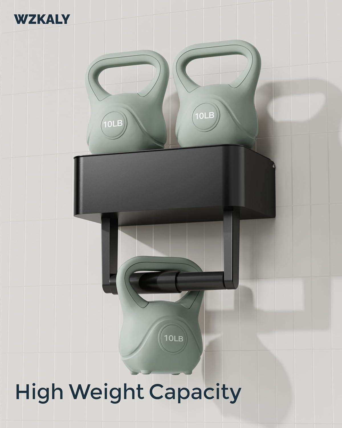 WZKALY Toilet Paper Holder with Shelf - Flushable Wipes Dispenser & Storage Fits Any Bathroom, Keep Your Wet Wipes Hidden - Stainless Steel Wall Mount Bathroom Organizer -（Matte Black, Regular Roll） image number 5