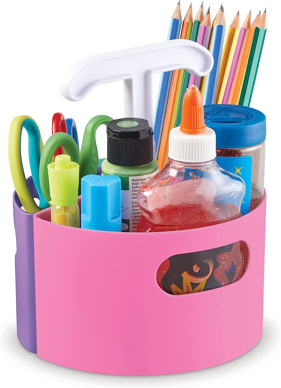 Learning Resources Create-A-Space Storage Mini Center - Pastel, Classroom Craft Keeper, Maker Space, Small Space Storage, Teacher Organizer, Home School Accessories, 4 Piece Set