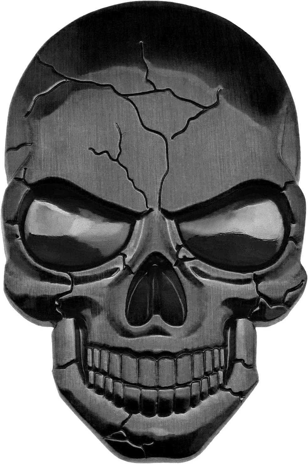 SING F LTD 3D Metal Decal Skull Punisher Vehicle Sticker Waterproof Decoration Logo Cranium Emblem Badge Decal for Car Truck Motorcycle Refrigerator Computer Door Titanium Black