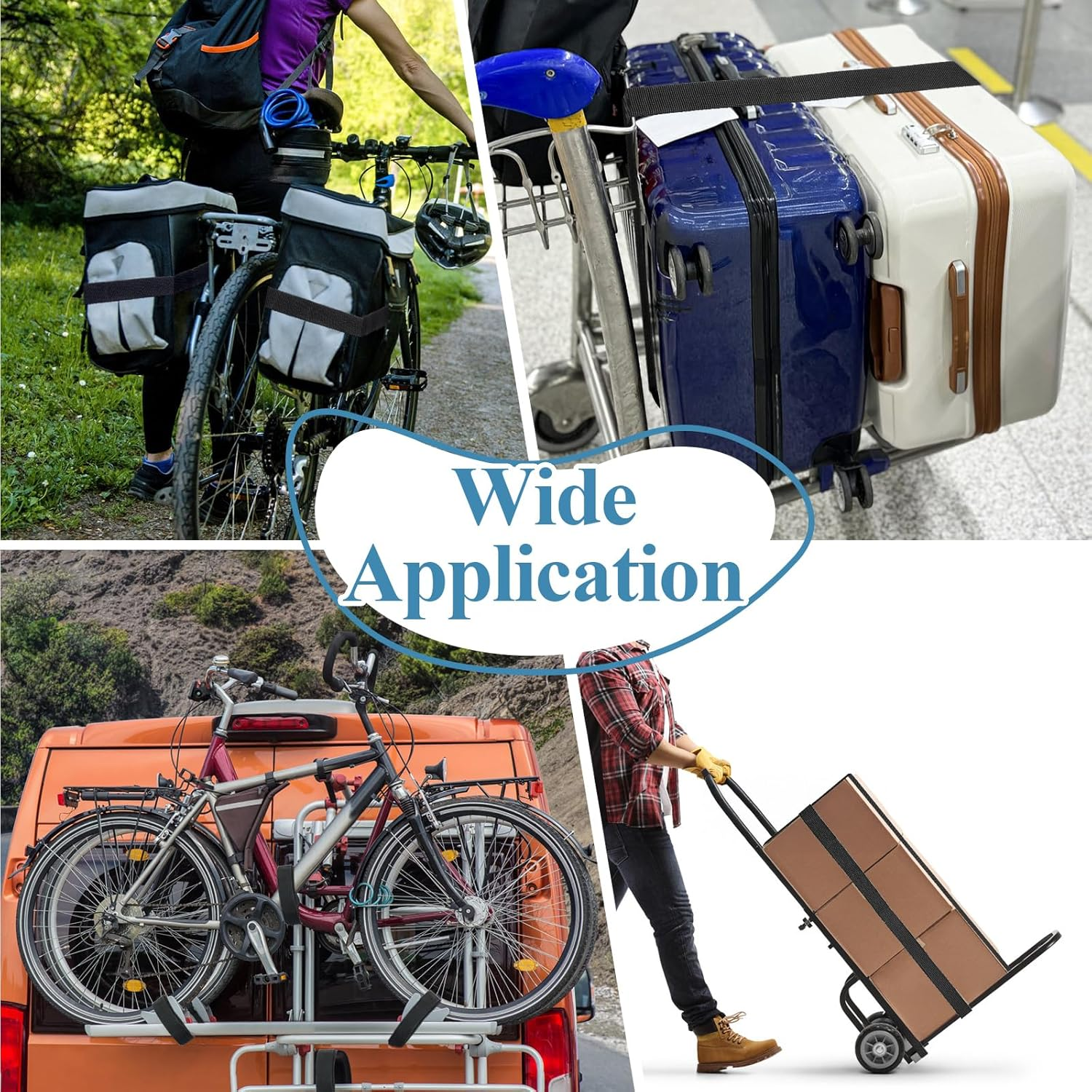 PEASUG Tie down Straps, 4 Pcs Lashing Small Ratchet Straps with Buckles, 0.78" X 5' Adjustable Simple Cinch Cam Pull Suitable for Trucks, Cargo, Luggage Black image number 3