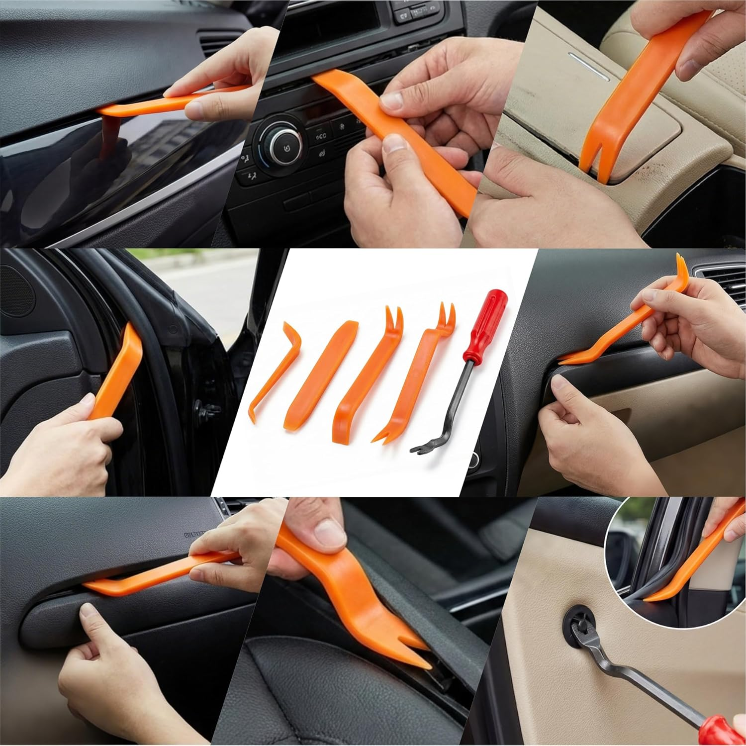 1260Pcs Car Push Retainer Clips Body Clips Plastic Fasteners Kit Fender Rivet Clips 32 Most Popular Sizes Nylon Auto Push Pin Rivets Set for Toyota GM Ford Honda Acura Chrysler image number 1