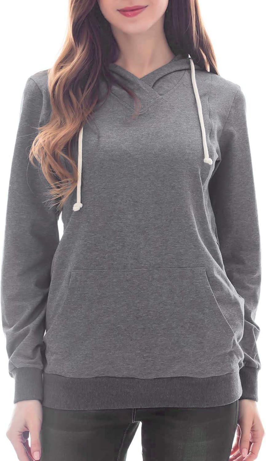 Smallshow Maternity Nursing Hoodies Women&rsquo;S Long Sleeve Breastfeeding Sweatshirt