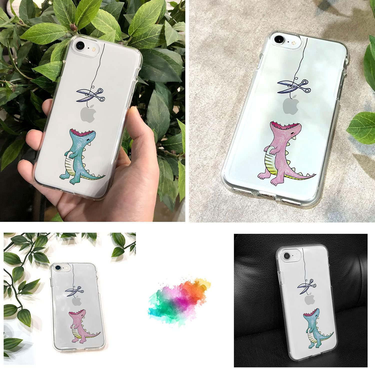 AKAN Ak18887I9 Iphone SE (3Rd Generation/2022) Case, Soft, Clear Case, Iphone Cover, Drop Prevention, with Strap Hole, Wireless Charging, 4.7 Inch Iphone SE (2Nd Generation), Green image number 3