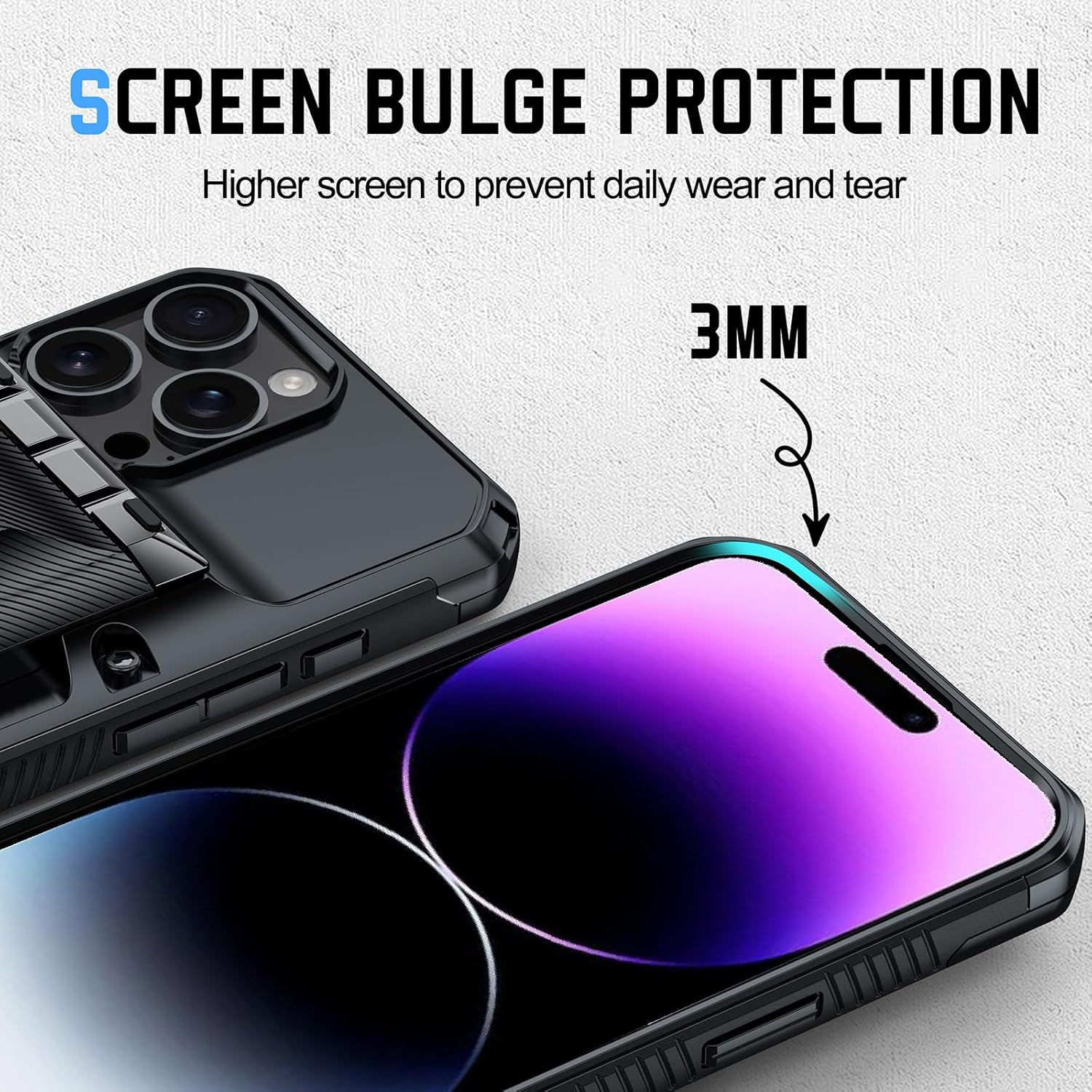 Lumobrilla Wallet for Iphone 14 Pro Max Case with Card Holder[Store 4 Cards][Military-Grade Protective] Anti-Slip Shockproof Cover Hidden Card Slot Heavy Duty Phone Case for Iphone 14 Pro Max,Black