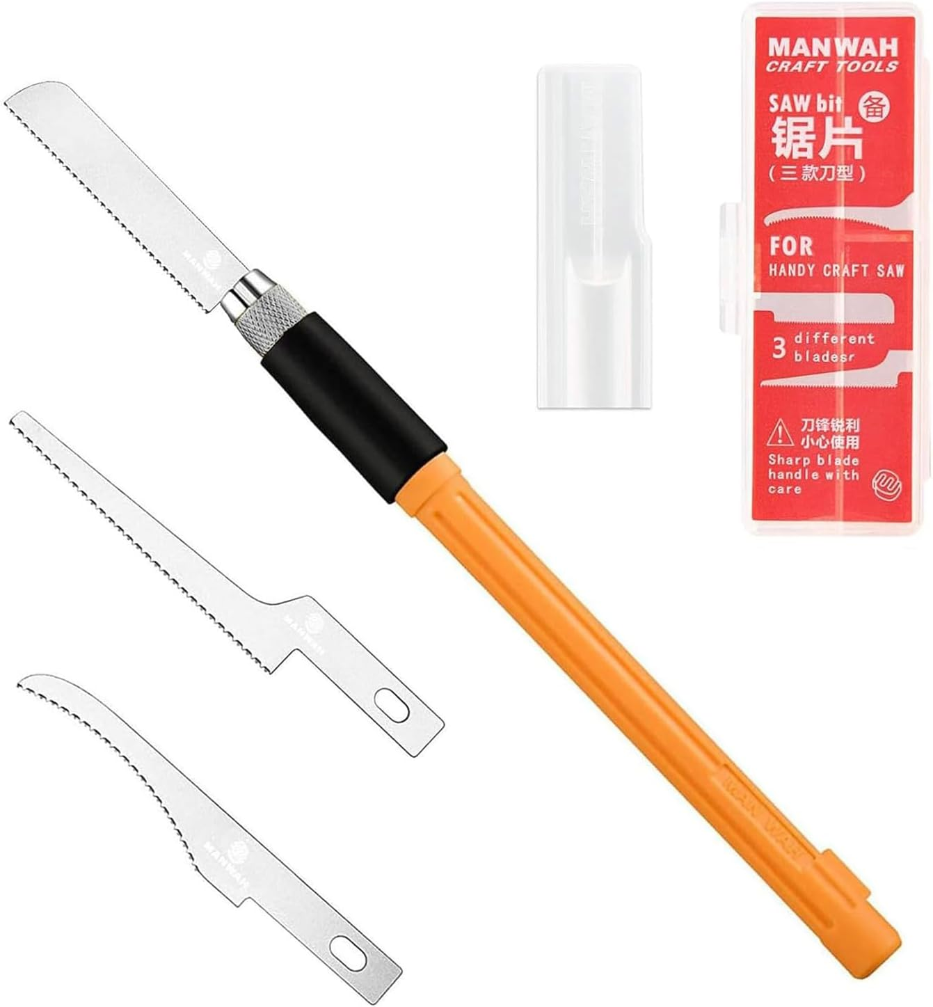 YUENTOEN Mini Hand Saw Model Tools, Modeling Knife Hacksaw Tool with 3 Pieces Craft Blades for Handcrafted, DIY Models and Other Fine Cutting image number 4