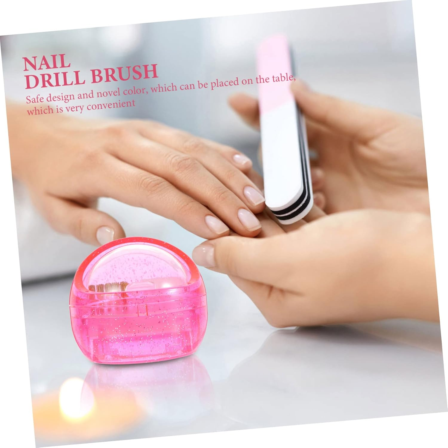 Baluue Nail Drill Cleaning Brush Set 3-Piece Nail Art Brush Kit for Manicure Soft Hard Bristles for Home Salon image number 4