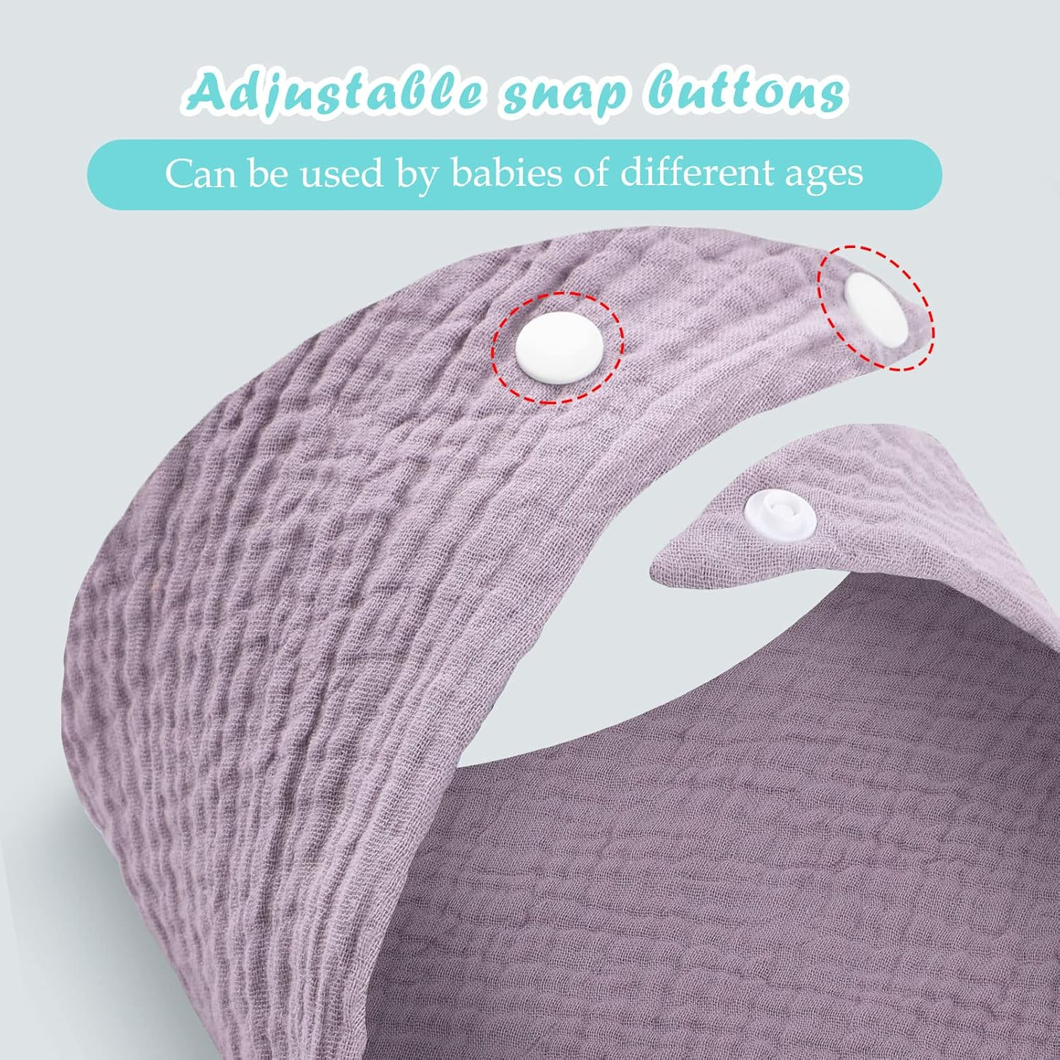 WD&CD Baby Bandana Drool Bib (4 Pack) Adjustable Absorbent Soft Snap Drool Bibs for Baby Girls and Boys-D image number 6