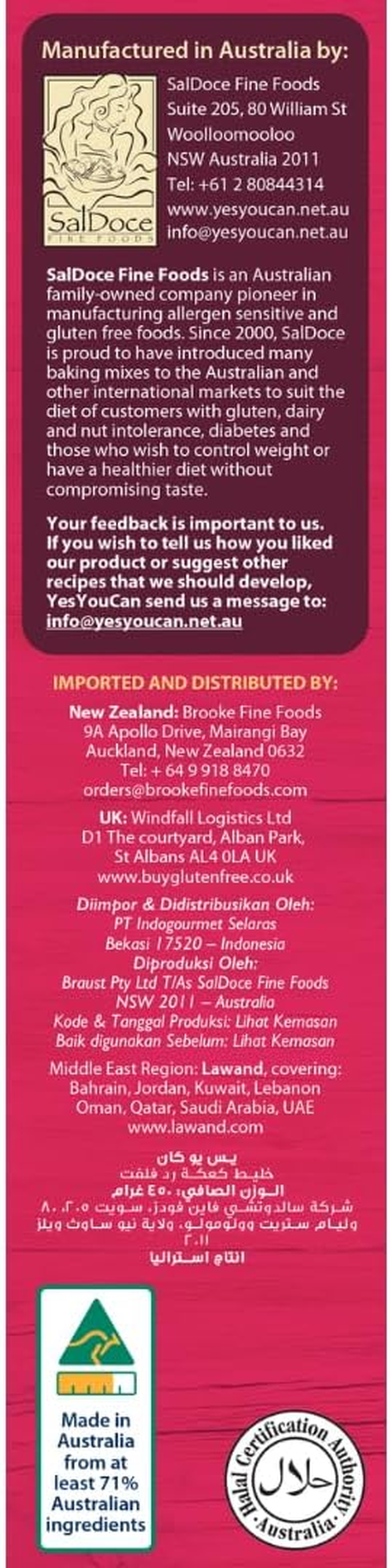 Gluten Free Red Velvet Cupcake Mix 6X450G image number 3