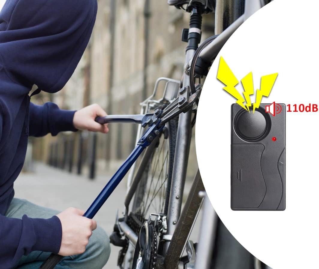 Lancoon 2 Packs Anti-Theft Vibration Alarm, 110Db Loud Sensitivity Adjustable Motion Sensor Burglar Safety System for Door Window Bike Motorcycle Motorhome image number 6