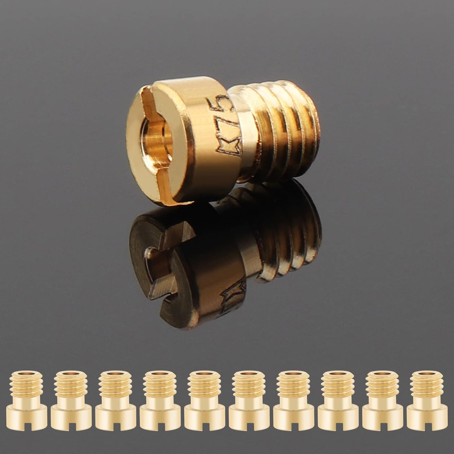 Windance 30Pcs Carburetor Main Jet Kit Include10Pcs Carburetor Main Nozzles+10Pcs Slow Pilot Jet+10Pcs Cleaning Brushes Needles, Fit for PWK Keihin OKO CVK PWM (K75-K98) image number 6