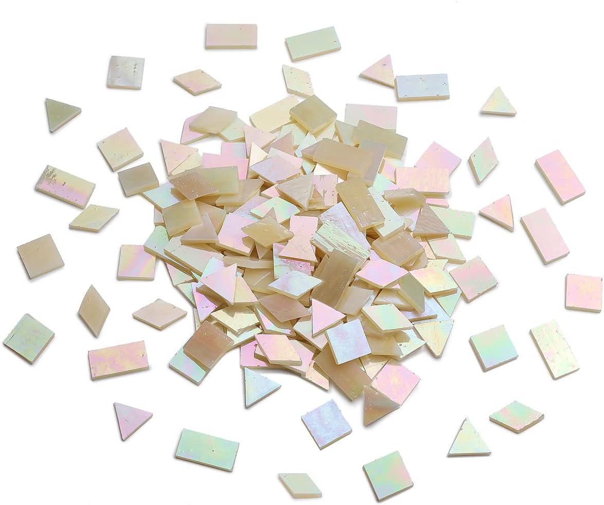 Lanyani Bright Glass Petal Mosaic Tiles, Hand-Cut Stained Glass Flower Leaves Tiles for Crafts, 100 Pieces Assorted Size&Colors&hellip;