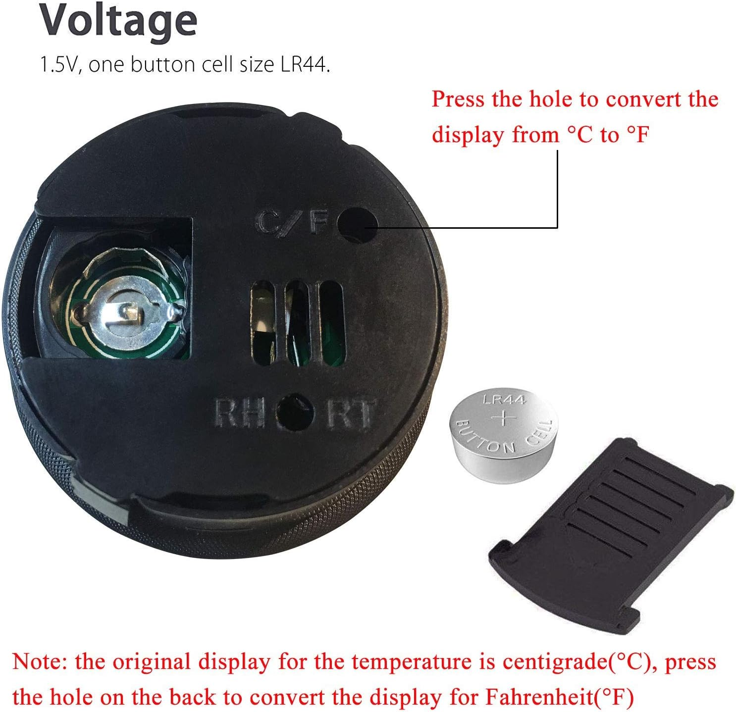 Eeekit 6-Pack Hygrometer Thermometer Digital LCD Monitor Indoor Outdoor Humidity Meter Gauge for Humidifiers Dehumidifiers Greenhouse Basement Babyroom, Black Round, Measure in Fahrenheit/Celsius image number 6