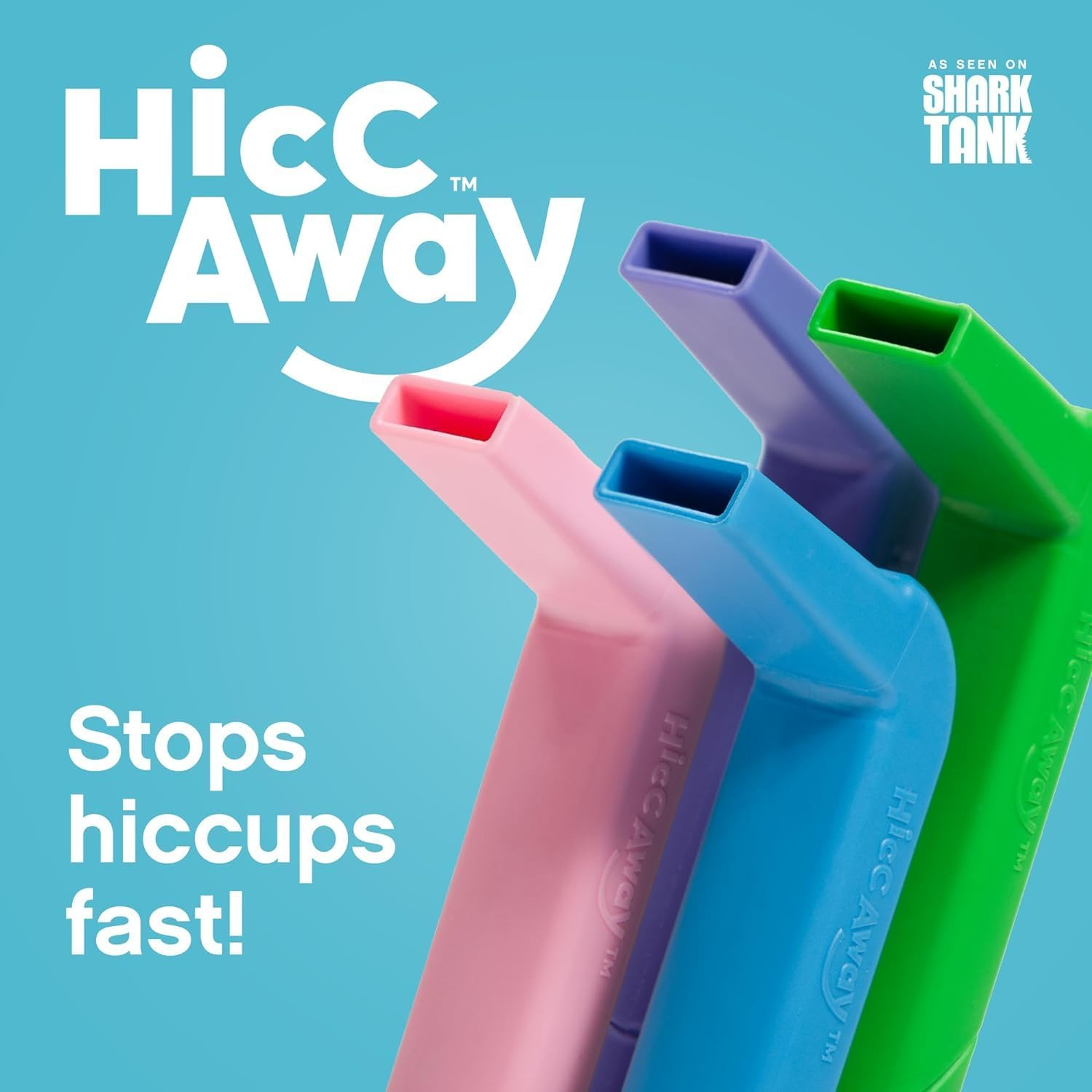 Hiccaway Hiccup Straw - Stops Hiccups Naturally & Fast - as Seen on Shark Tank - Clinically Proven Relief for All Ages, Children & Adults - (Hiccaway Family Pack Blue, Pink, Green, Purple) 4 Pack image number 4