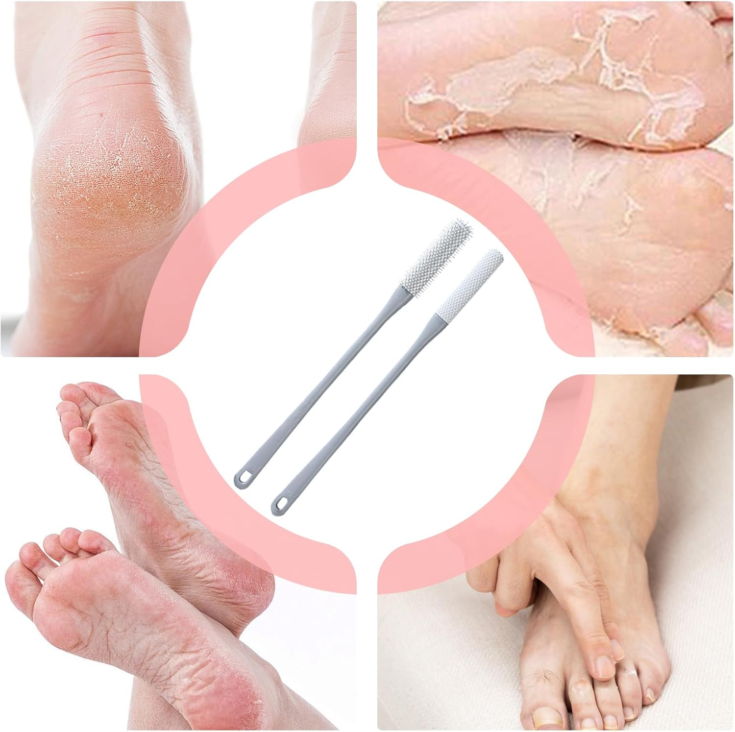 Silicone Foot Brush,Toe Nail Scrubber Brush | Toe for Shower with Long Handle, Foot Scrubber in Shower, Deep Cleaning for Elderly Seniors image number 3