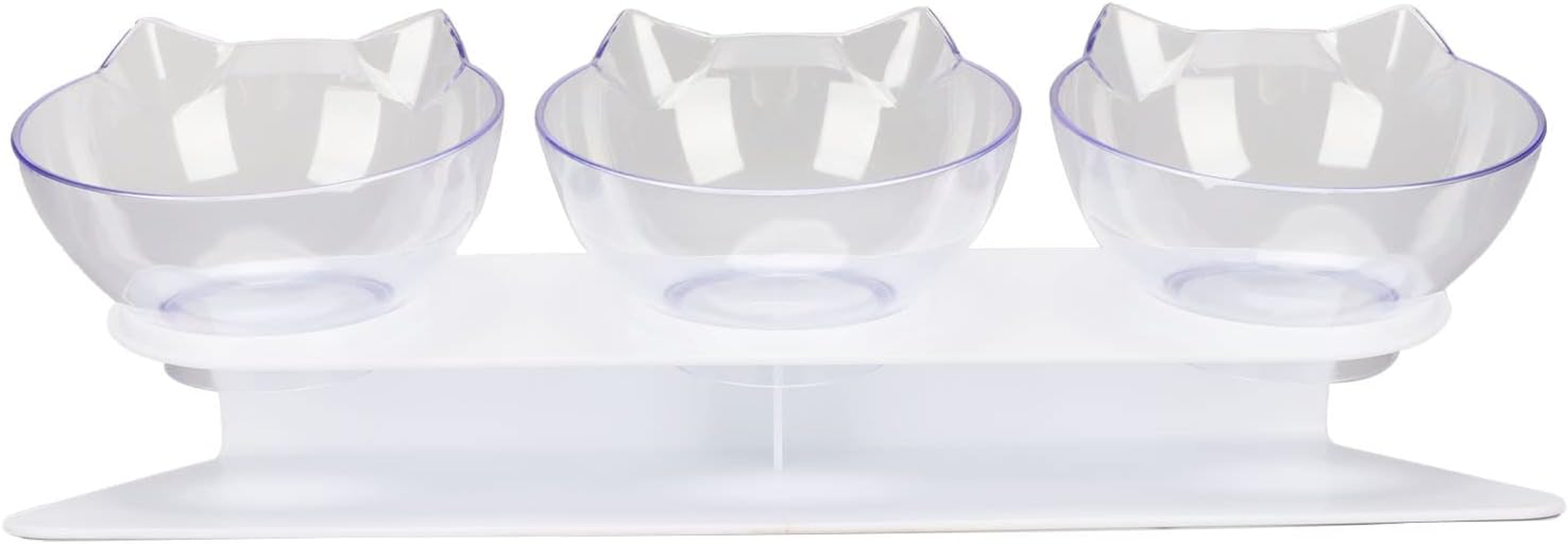 Raised Water Bowl for Pet Food, Raised Bowls, 3 Raised Feeding Bowls for Cats, Transparent, Removable Raised Feeding Bowl, Raised Cat Food Bowls for Cats And image number 6