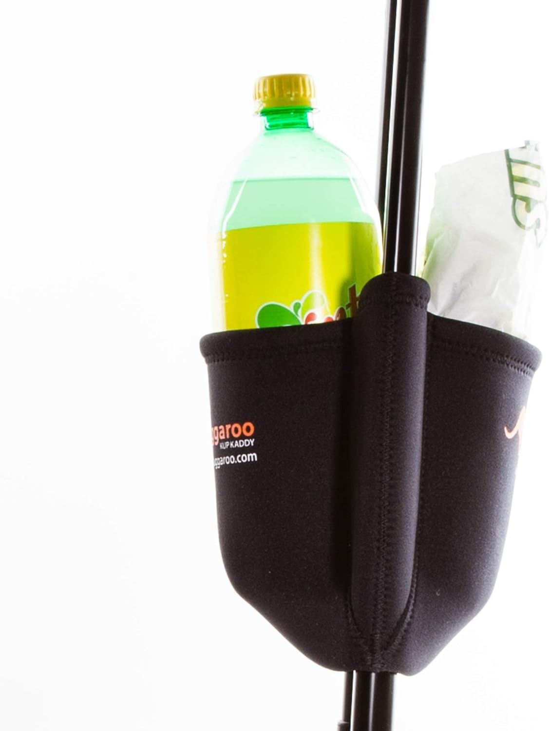 Luggaroo Kup Kaddy - the Original Premium Carry on Luggage Cup Holder - Travel Accessory for Air Travelers - Securely Transport Coffee to Go Cups, Plastic or Glass Bottles, Cans, Snacks, Smartphones, Boarding Passes, Magazines, Newspapers, You Name It! Stows Flat for Quick Easy Storage., Black image number 4