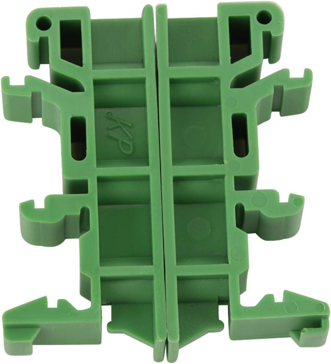 Joyzan Din Rail Bracket, Mounting Adapter Circuit Board Bracket PCB Holder Secure Hold C45 Carrier Clip Slotted Terminal Stopper Blocks for Electronic Switching Devices Breaker Relay Electrical image number 4