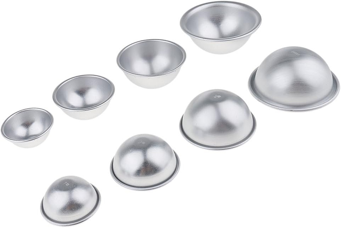 4 Sets 4 Sizes Aluminum Bath Bomb Mold Mould DIY Soap Cake Making Mould image number 4