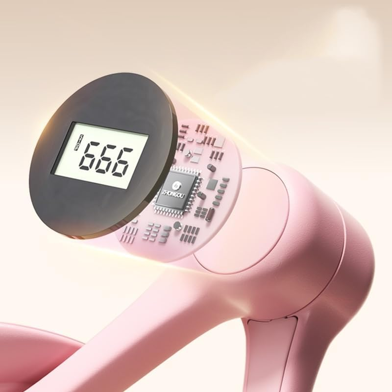 Uoffis Floor Trainer for Women, Thigh Trainer, 360&deg;Rotation Portable Screen Display Count for Home Fitness - Pink image number 4