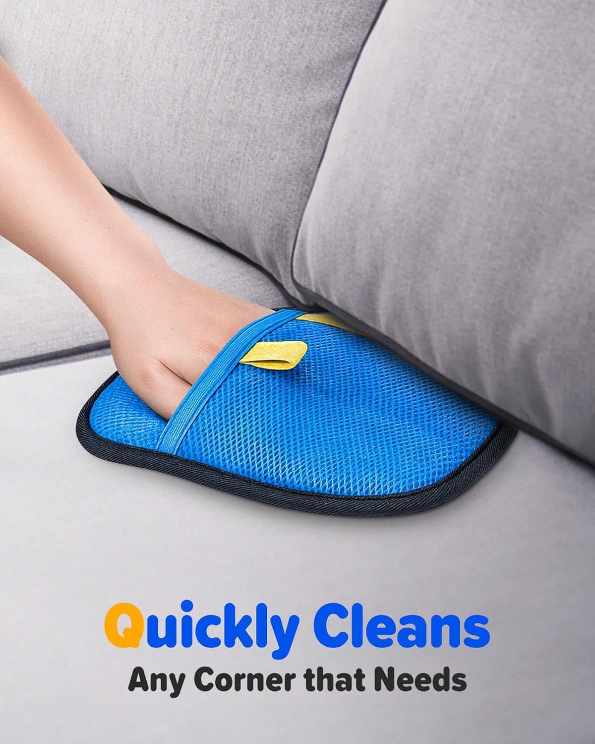 2025 Thickened Electrostatic Pet Hair Removal Gloves (2 Pcs) - Reusable Strong Grooming Gloves for Cats & Dogs, Hair Remover for Couch, Furniture, Carpet, Car Seats & Clothing (Blue) - Purple image number 5