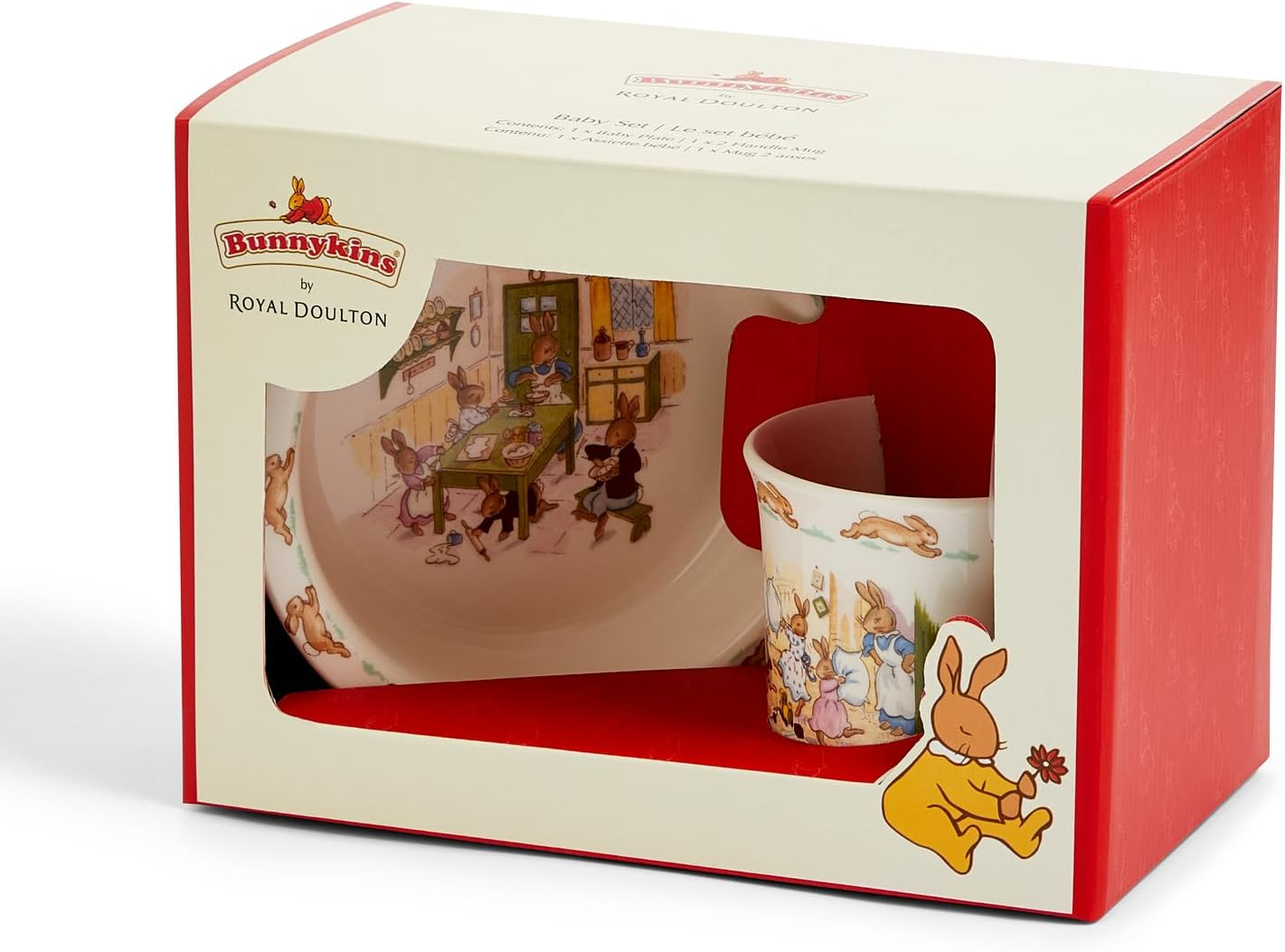 Royal Doulton Bunnykins Bowl and Two-Handled Mug Set image number 3