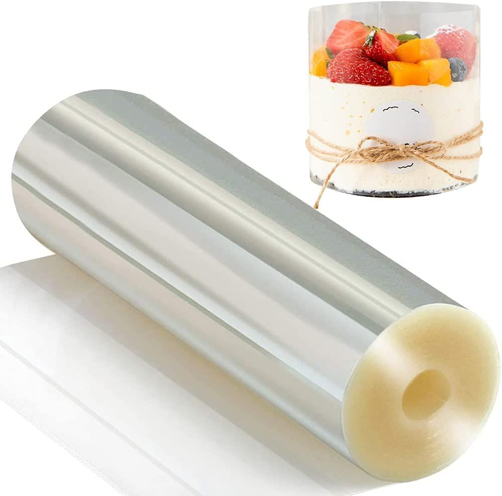 Cake Collar Cake Roll,1Pc Transparent Cake Rolls,Acetate Cake Collar,Transparent Chocolate Mousse Collar,Clear Acetate Roll,Mousse Cake Sheets, Acetate Cake Sheet,Clear PET Cake Roll image number 1