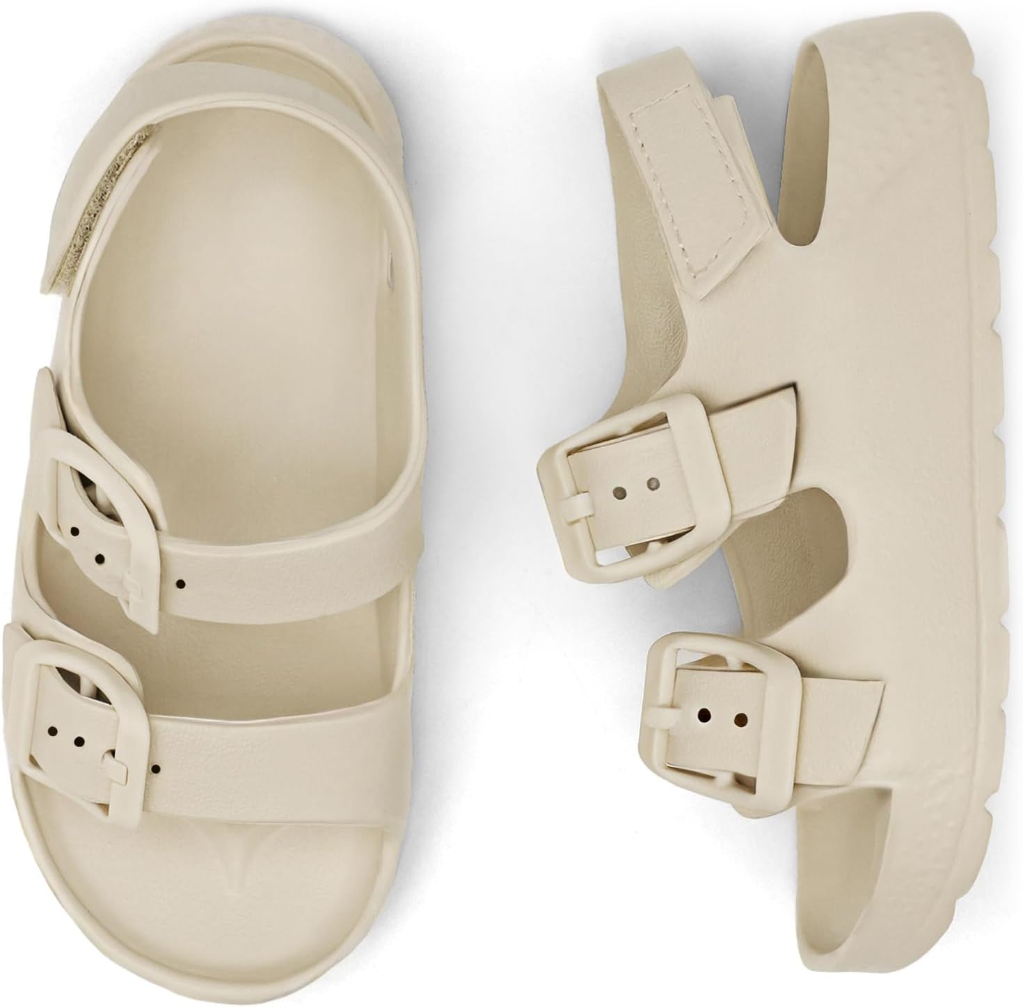 Chaychax Toddler Boys Girls Double Buckle Sandals Children'S Adjustable Back Strap Water Sandal image number 1