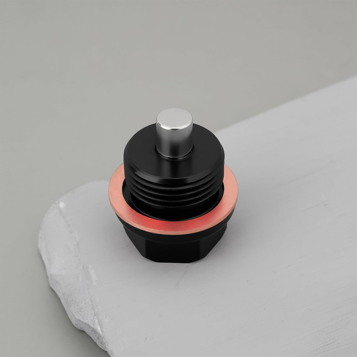 Be in Your Mind 2Pcs M20X1.5 Magnetic Sump Plug with Gaskets Oil Drain Plug for Cars Motorcycles Black - Red image number 7